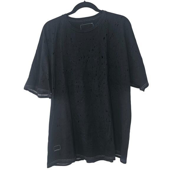U.S. Alteration Vintage Black Distressed Short Sleeve Round Neck T-shirt XXL - Picture 1 of 7